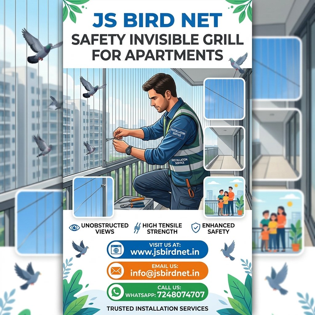 Safety Invisible Grill for Apartments