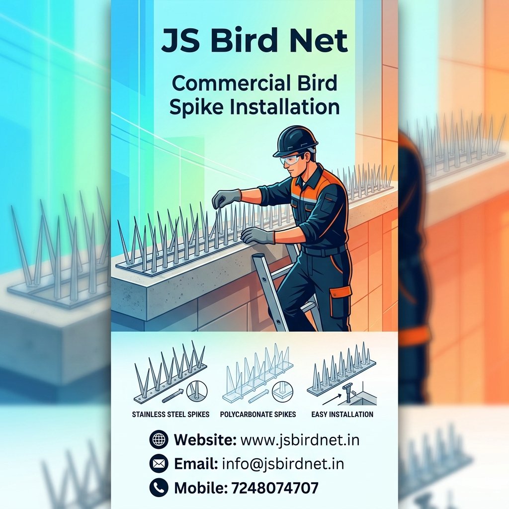 Commercial Bird Spike Installation